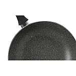 Pachet Tigaie aluminiu Studio Casa - Pepita Granit - 24 cm - GPMPP2451+ Capac sticla multisize Studio Casa, 22/24/26 cm