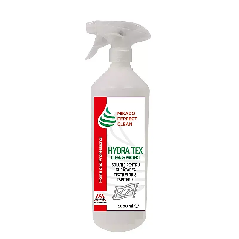 Solutie semiprofesionala pentru curatat covoare, mochete si tapiterie Mikado Perfect Clean HYDRA TEX, 1 Litru, pentru uz casnic si Horeca