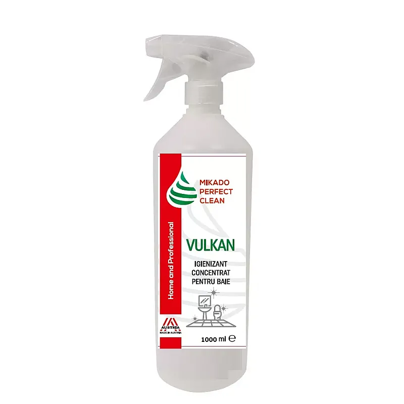 Solutie semiprofesionala pentru curatat obiecte sanitare, Mikado Perfect Clean VULKAN,1 Litru, pentru uz casnic si Horeca