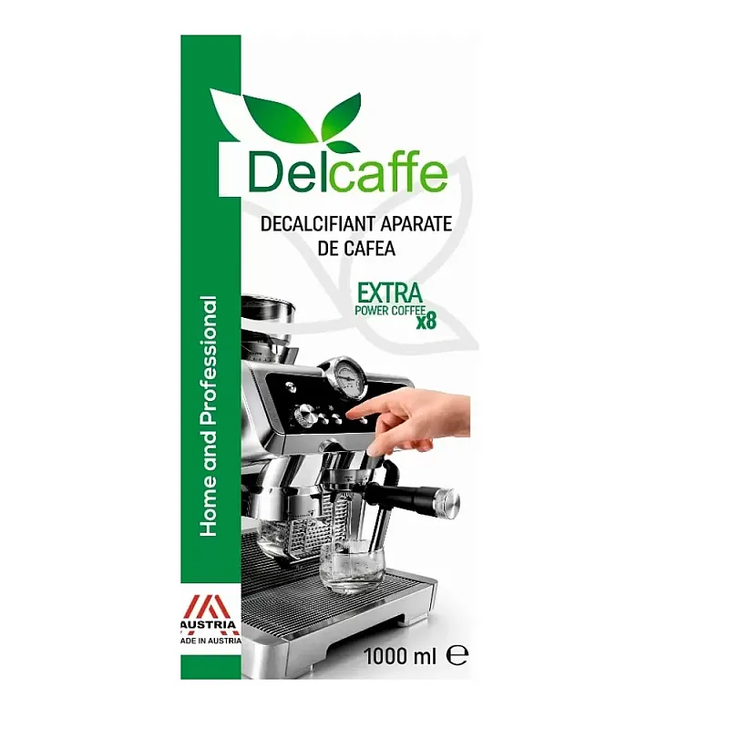 Decalcifiant Pentru Indepartarea Calcarului, Delcaffe , Extra Power Coffee X8, Pentru 8 Decalcifieri
