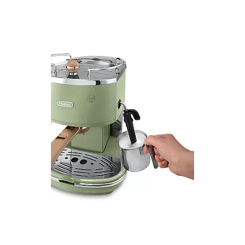 Espressor manual DeLonghi Vintage ECOV311.GR, 1100W, 15 bar, 1.4 l, Verde