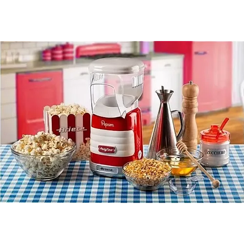 Aparat Popcorn Party Time 2956 Ariete, 1100W, 60 Gr, Rosu