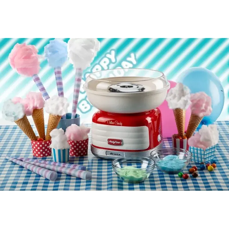 Aparat De Facut Vata De Zahar Party Time 2973 Wh/Red, 450W, Rosu, Ariete