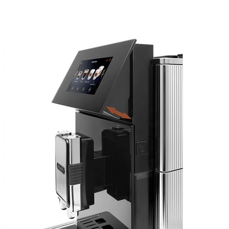 Espressor automat Delonghi Maestosa Epam 960.75.GLM, 2.5L, 1450W, 19 Bari, Argintiu-Negru