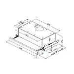 Hota incorporabila telescopica, 60 cm, Studio Casa Lean Retro, putere de absorbtie 347 m3 / h, Beige