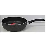 Set Tigaie Inalta Aluminiu 26 Cm + Tigaie Cu Maner 24 Cm + Capac Multisize 24/26/28 Cm Pepita Granit, Studio Casa