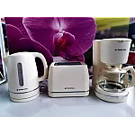 Pachet filtru de cafea , prajitor de paine si cana electrica Studio Casa, Duchess Ivory, 870 W, 1.25 l, Carafa sticla