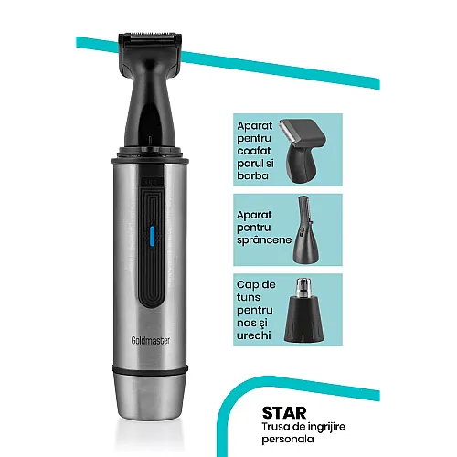 Aparat de tuns Goldmaster GM-7138, Lame otel, Incarcare rapida, Lithium-Ion 600 mAh