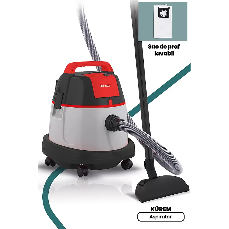 Aspirator cu sac Goldmaster Kurem GM-7590S, 2200W, Colectare 20l