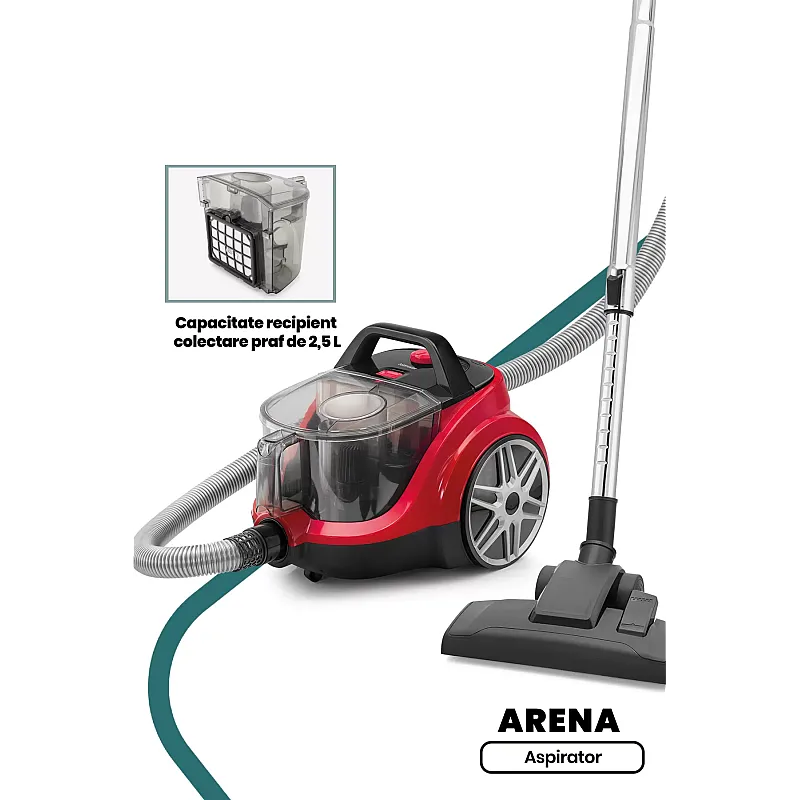 Aspirator fara sac Goldmaster Arena GM-7505, 850W, Rosu
