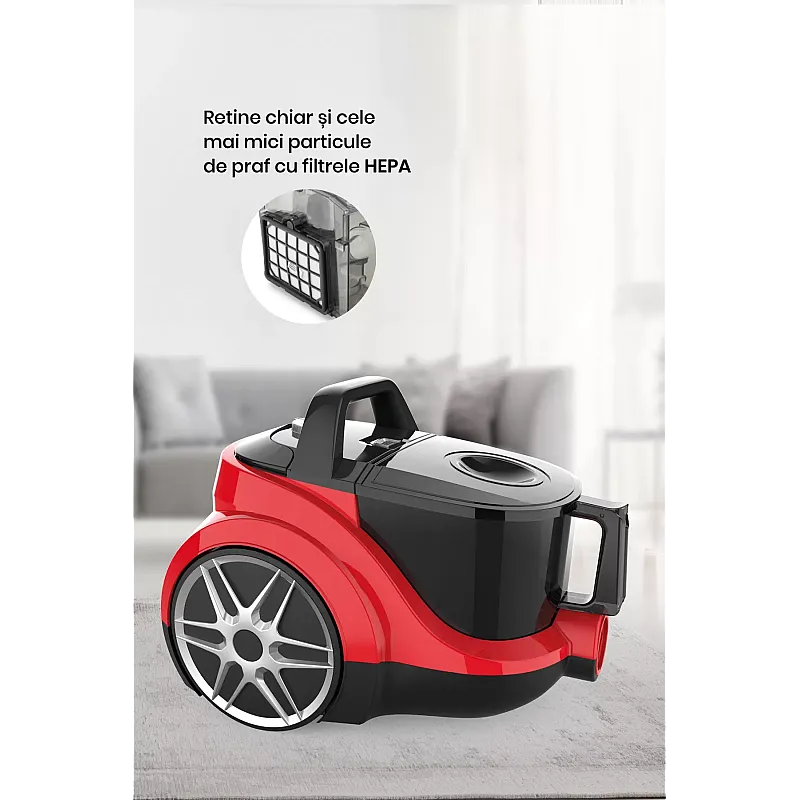 Aspirator fara sac Goldmaster Arena GM-7505, 850W, Rosu