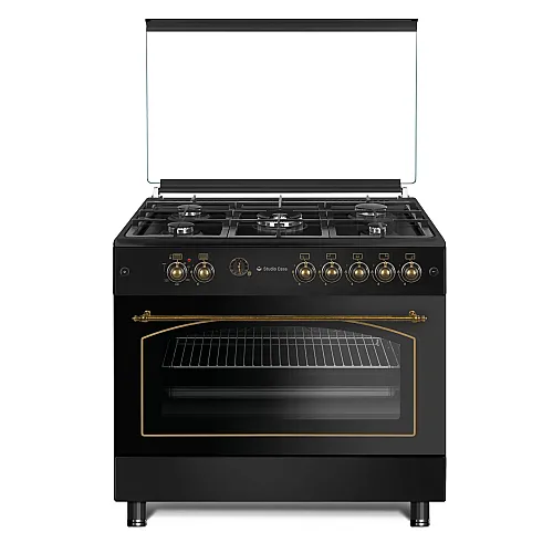 Pachet Aragaz Rustic Modena 90 Black+ Hota Tosca Turbo Black 90 Cm, Studio Casa