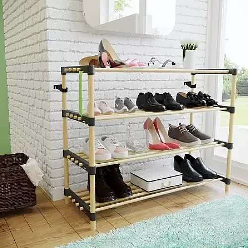 Etajeră din lemn,H 63 cm, 4 polite, Seowood