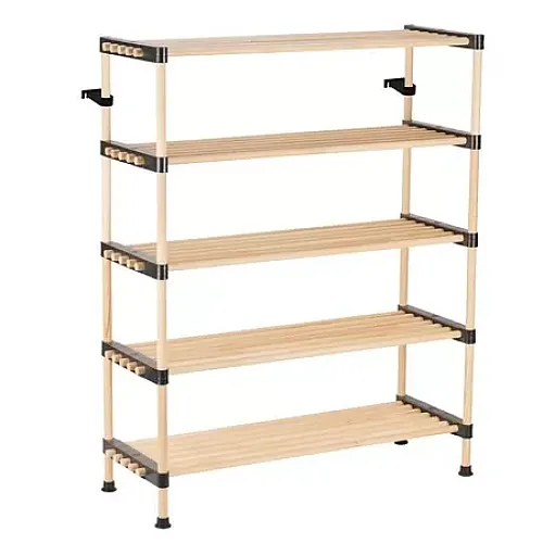 Etajeră din lemn, 92 cm, 5 polite, Seowood