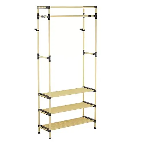 Etajera din lemn pt haine si pantofi, 165 cm, Seowood