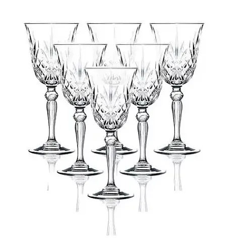 Set 6 pahare vin cu picior Melodia, Rcr Crystal