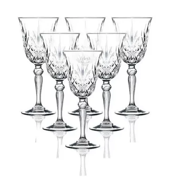 Set 6 pahare vin cu picior Melodia, Rcr Crystal