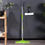 Set curatenie 4 in 1 mop cu pulverizator si cleaner geam, Studio Casa, Verde