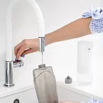 Mop plat cu 2 rezervoare si pulverizator Bacteria Stop, Studio Casa, Gri