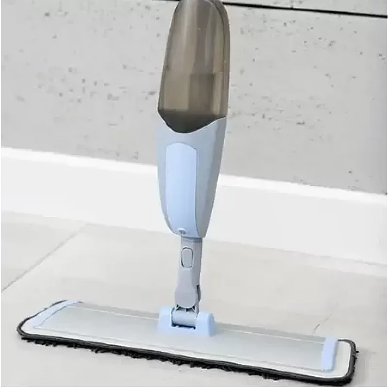 Mop plat cu 2 rezervoare si pulverizator Bacteria Stop, Studio Casa, Gri