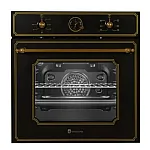 Pachet Toscana Cuptor Electric Fe660Blk+Plita Toscana Pg660Blk+Hota decorativa Studio Casa Onda Retro Black