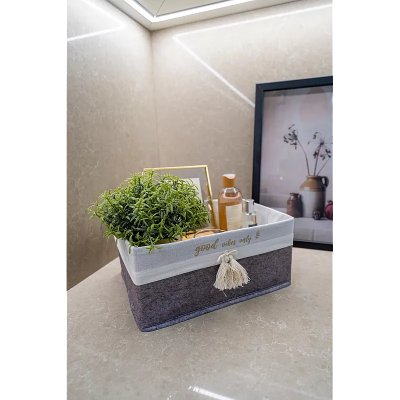 Cos patrat Maxi pentru depozitare , 30 x 20 x 13 cm, Gri
