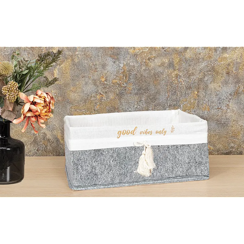 Cos patrat Maxi pentru depozitare , 30 x 20 x 13 cm, Gri