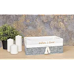 Cos patrat Mini pentru depozitare , 28 x 18 x 11 cm, Gri