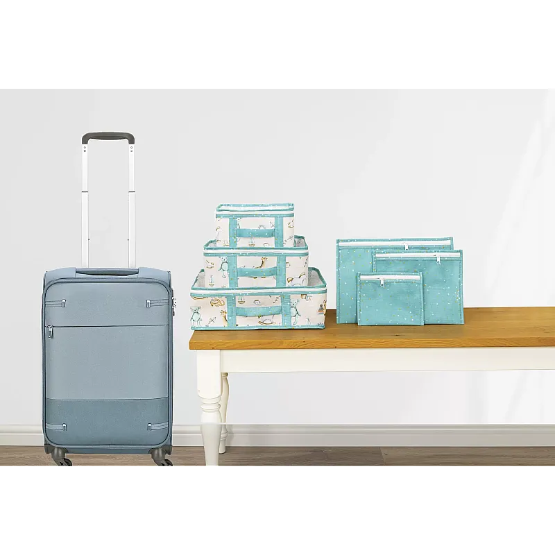 Set Cutii pentru Calatorie Bebe, 5 Bucati, 3 Cutii, 3 Portofele