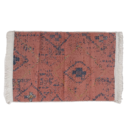 Covor turcesc cu ciucuri,80 x 150 cm, 60% Bumbac 20% Poliester 10% Viscoza, Negru/ Alb