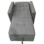 Fotoliu Extensibil CONFORT, stofa gri închis, dimensiuni 81 x 84 x 85,5 cm, SET A, Smart Living Studio Casa