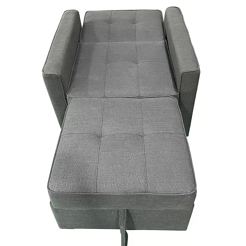 Fotoliu Extensibil CONFORT, stofa gri închis, dimensiuni 81 x 84 x 85,5 cm, SET A, Smart Living Studio Casa