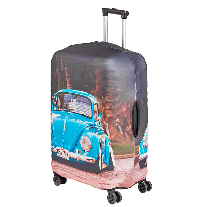 Husa protectie troler, Mondo Way, model Blue Car, elastica, cu inchidere fermoar, Lycra, marimea L