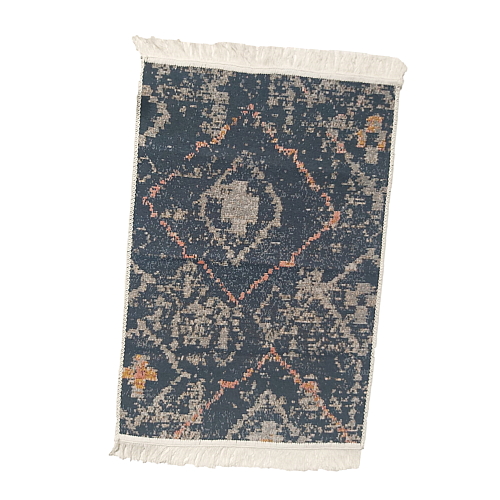 Covor turcesc cu ciucuri,80 x 150 cm, 60% Bumbac 20% Poliester 10% Viscoza, Negru/ Alb