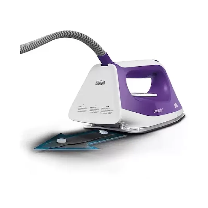 Statie de calcat Braun Carestyle 1 IS1014PU,6 bari, abur variabil 120g/min, jet de abur 360g/min, rezervor 1.5L, talpa Super Ceramic, Alb/Violet
