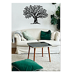 Panou metalic decorativ perete 3D, Deco Art Studio Casa, 69 x 52 cm, Copac, Negru
