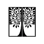 Panou metalic decorativ perete 3D, Deco Art Studio Casa, 65 x 51 cm, Legend Tree, Negru