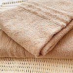 Set 3 prosoape de baie 30x50 + 50x90 + 70x140 cm, Studio Casa Shadow, 400 gsm, Beige