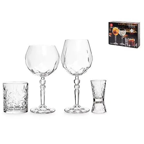 Set 4 pahare cocktail RCR Crystal, Luxion Eco Crystal Glass