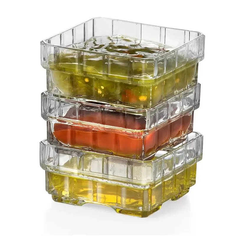 Set 6 boluri superpozabile Click Clack pentru aperitiv Stack, RCR Crystal, 20 cl, Stivuibile in 2 moduri