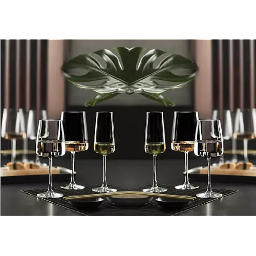 Set 6 pahare cu picior pentru sampanie Essential E30, RCR Crystal, 30 cl