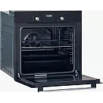 Pachet Cuptor electric incorporabil Studio Casa Ambra Nero FE808, 8 functii, Ventilator, Timer digital, 80 l, Grill electric, Clasa energetica A, Sticla neagra + Plita pe gaz Studio Casa PG660 ISEO Black, 4 arzatoare gaz - Studiocasa.ro
