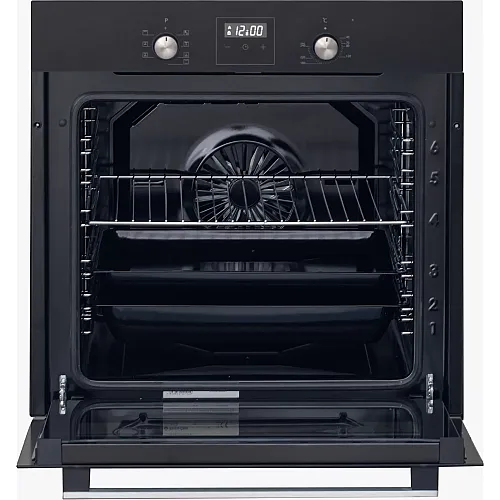 Cuptor electric incorporabil Studio Casa Ambra Nero FE808, 8 functii, Ventilator, Timer digital, 80 l, Grill electric, Clasa energetica A, Sticla neagra