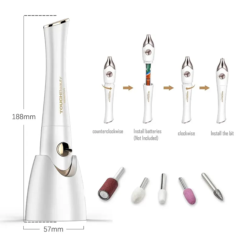 Set de manichiura si pedichiura Ardes Goldye ARMANI01 cu uscator de lac de unghii UV alb