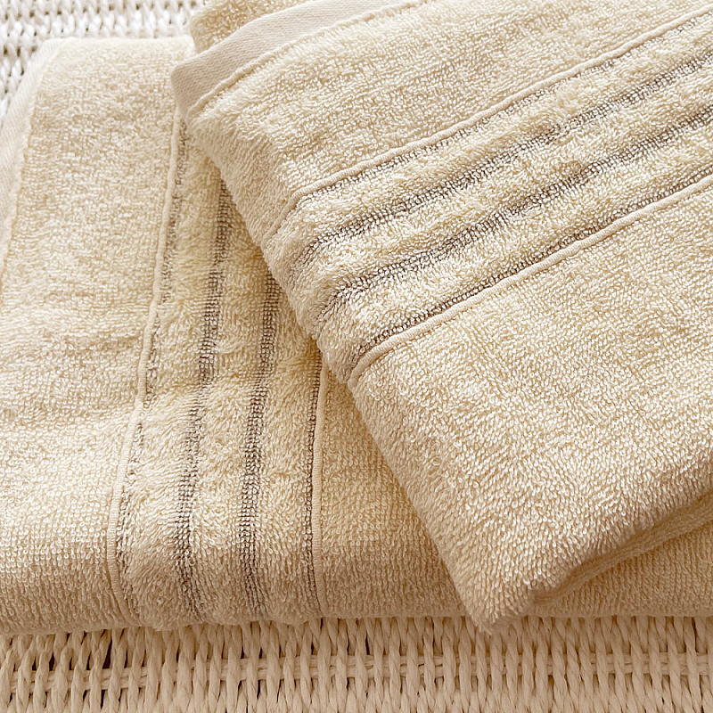 Prosop de baie 30 x 50 cm Studio Casa Shadow, 100% Bumbac, 400 gsm, Beige