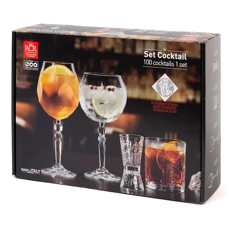 Set 4 pahare cocktail RCR Crystal, Luxion Eco Crystal Glass