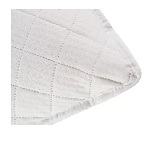 Perna matlasata microfibra pieptanata, 70x70, bentita alba