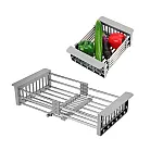 Cos multifunctional din oțel inoxidabil pentru uscat vase de bucătărie, legume, Studio Casa, 47.5cm x 22.5cm - Studiocasa.ro