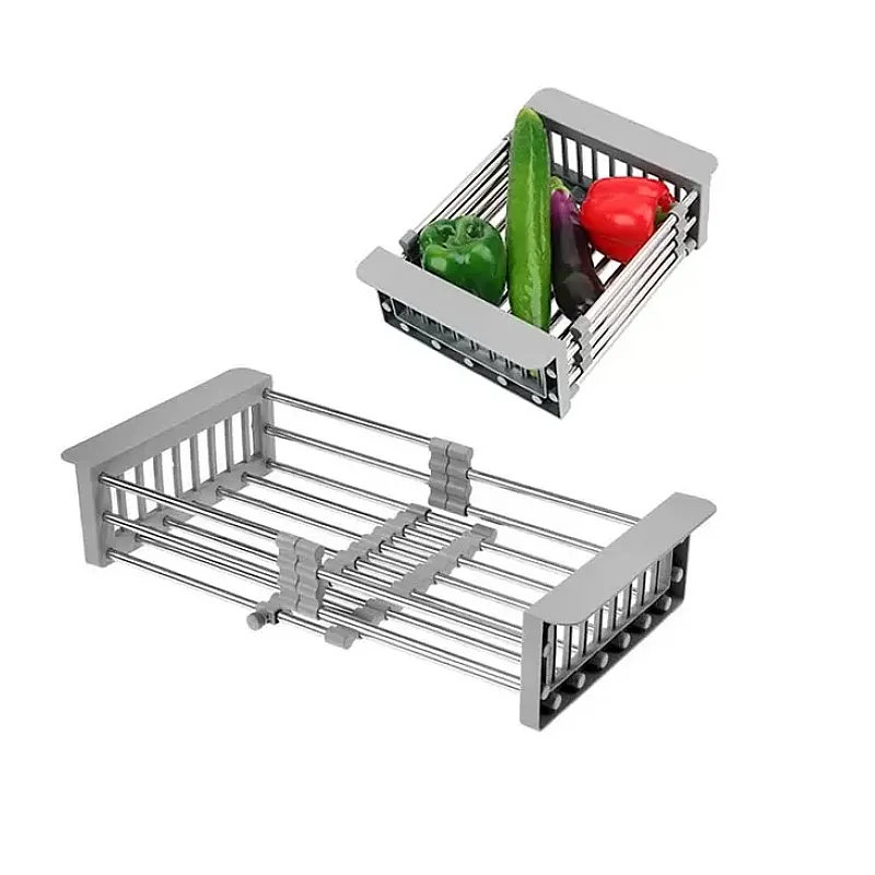 Cos multifunctional din oțel inoxidabil pentru uscat vase de bucătărie, legume, Studio Casa, 47.5cm x 22.5cm - Studiocasa.ro