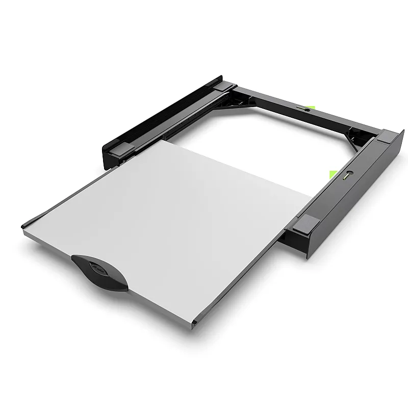 Kit universal de suprapunere a masinii de spalat si a uscatorului de rufe + suport retractabil, Meliconi, TORRE DARK - Studiocasa.ro